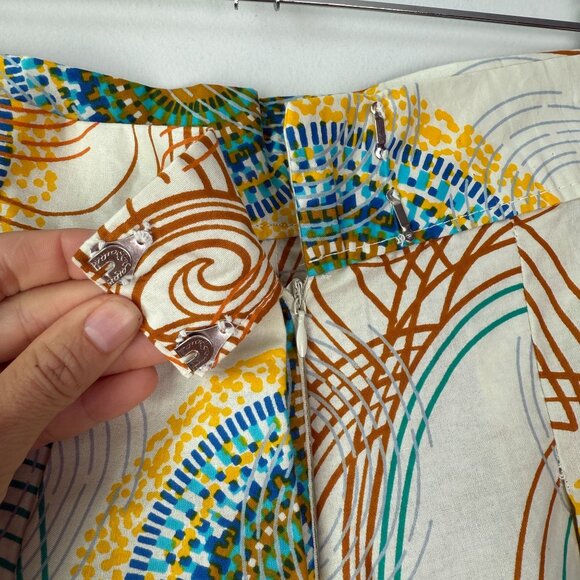 Francis + Benedict Skirt NWOT Shine Maxi 100% Cotton African Wax Print Sz M - Picture 7 of 9